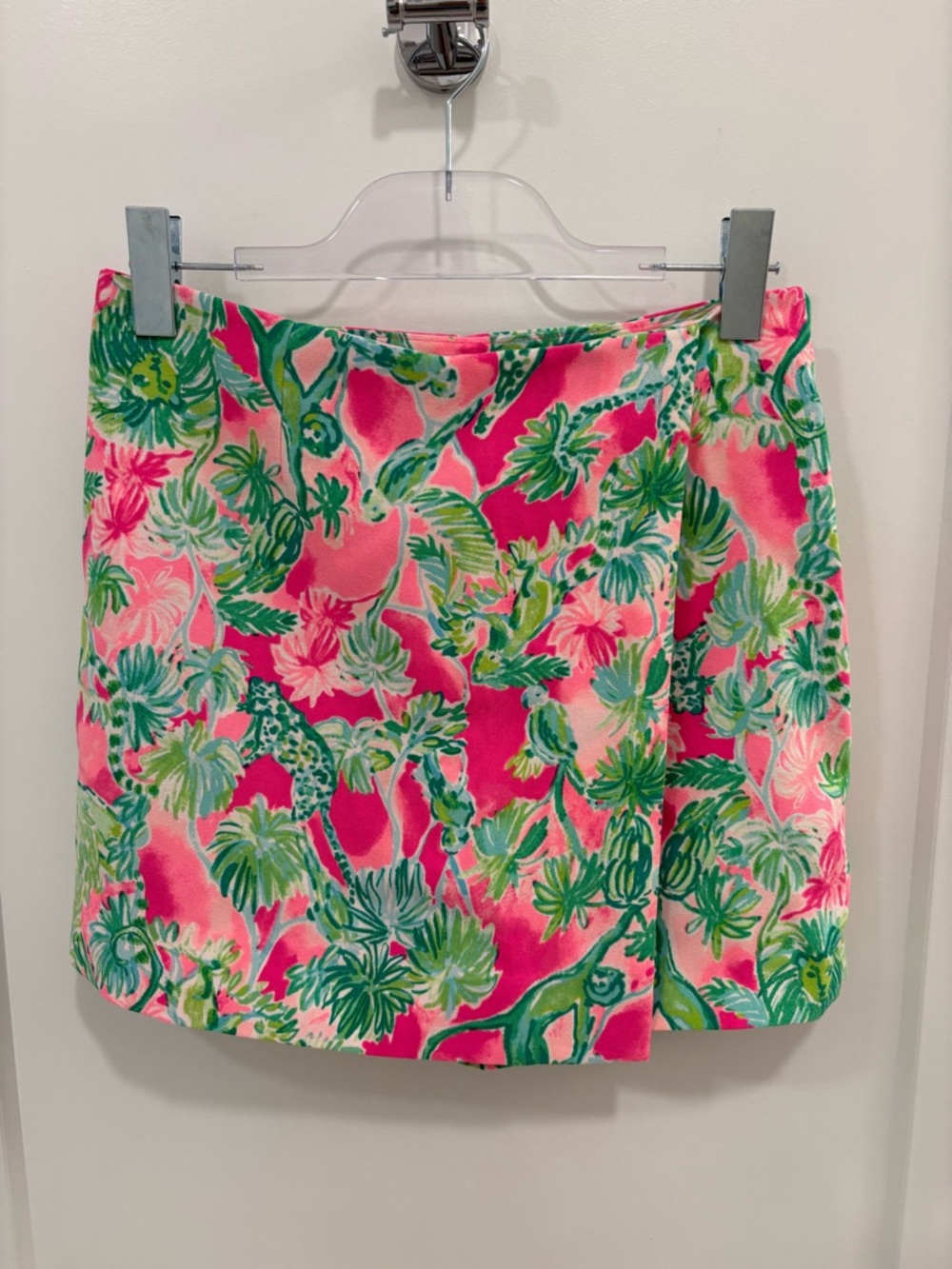 Lilly Pulitzer Pink Green Cassia Skort in Raz Berry Catty Shack Size 6